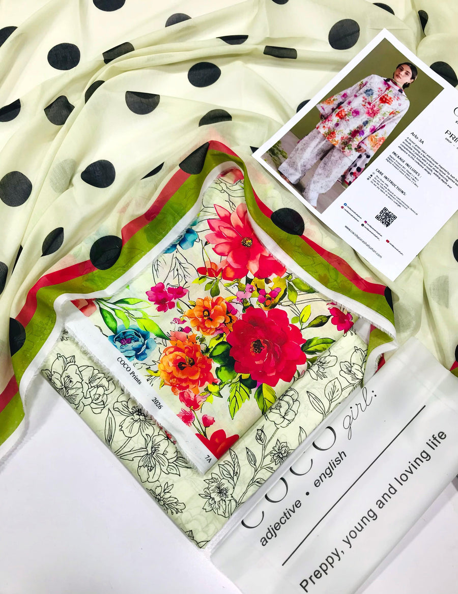 Coco by Zara Shahjahan Luxury Prints '26 Lawn Suit – Arlo 3A