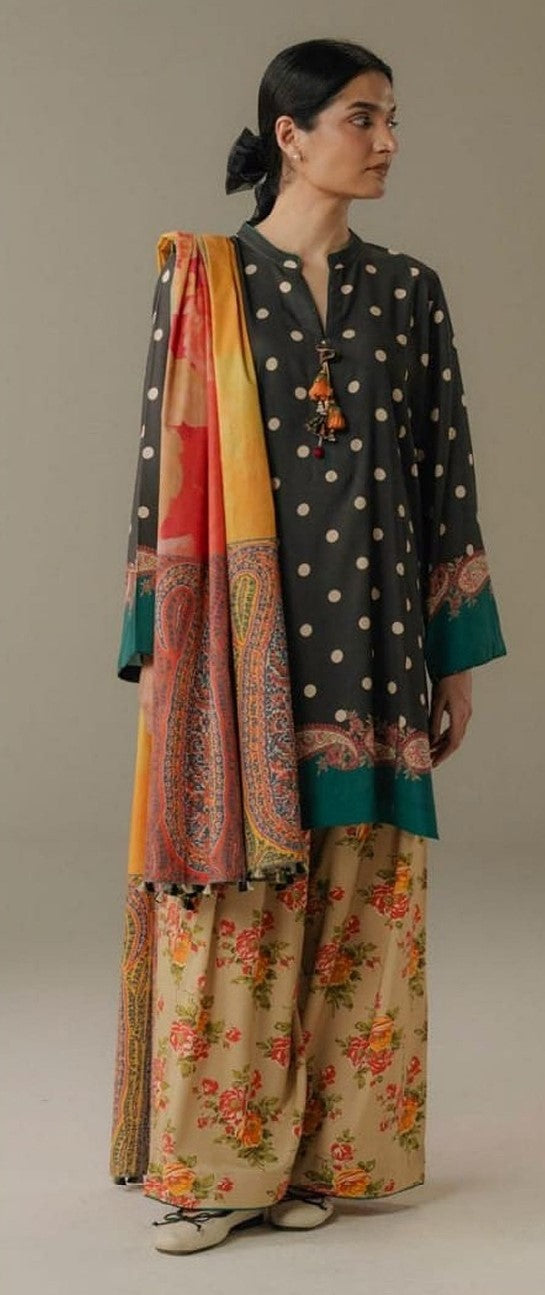 Coco by Zara Shahjahan Luxury Prints '26 Lawn Suit – Paper Moon 3A