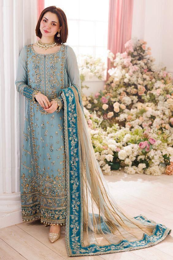 Charizma Embroidered Chiffon Unstitched 3-Piece Suit with Ready-to-Wear Embroidered Net Dupatta