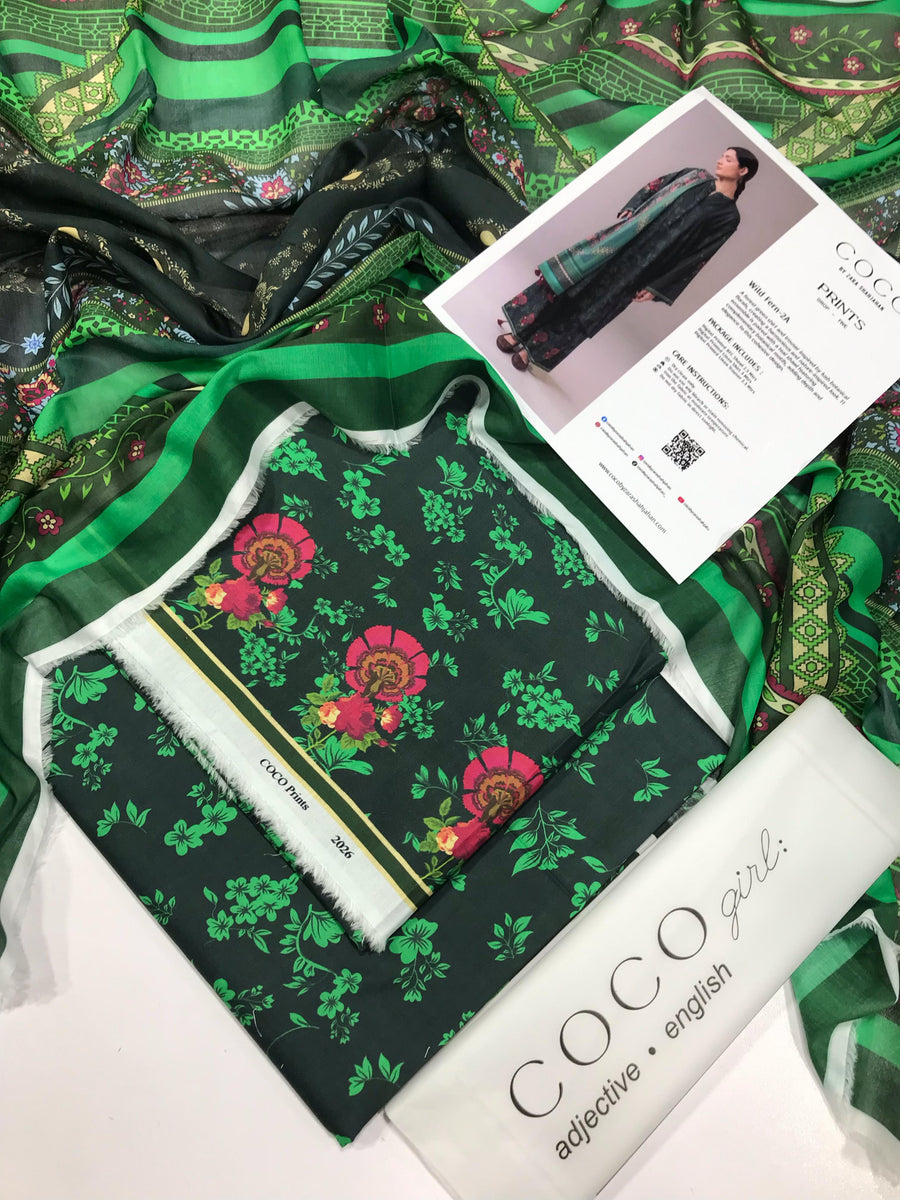 Coco by Zara Shahjahan Luxury Prints '26 Lawn Suit – Wild Fern 2A
