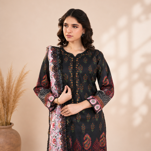Zesh Embroidered Lawn 3 Piece Unstitched Suit – Airjet Printed & Embroidered Collection