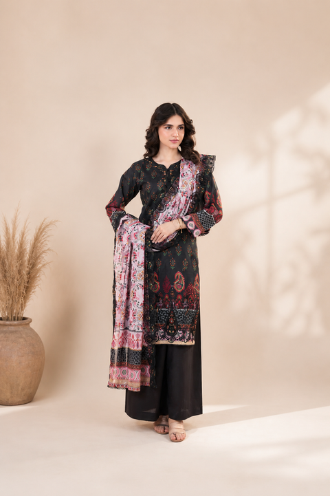 Zesh Embroidered Lawn 3 Piece Unstitched Suit – Airjet Printed & Embroidered Collection