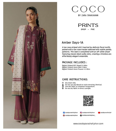 COCO BY ZARA SHAHJAHAN | LAWN | AMBER DAYS-1A