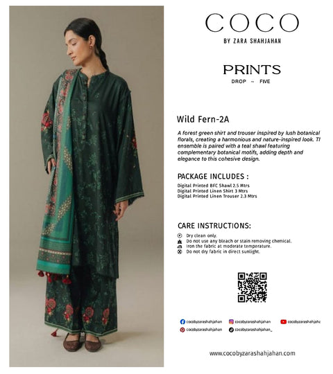 COCO BY ZARA SHAHJAHAN | LAWN | WILD FERN-2A