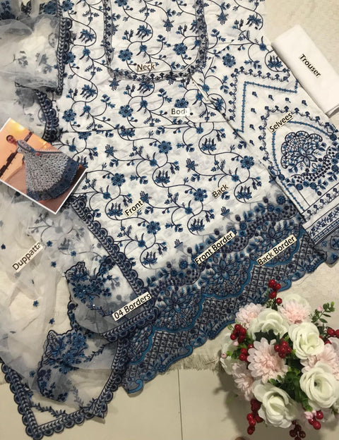 Faiza Saqlain Embroidered Lawn Unstitched 3-Piece Suit – 2026 Collection