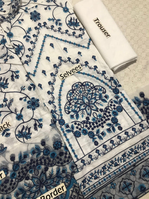 Faiza Saqlain Embroidered Lawn Unstitched 3-Piece Suit – 2026 Collection