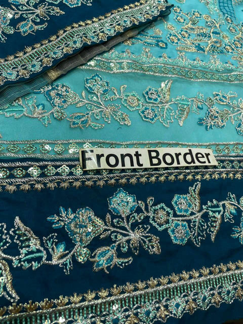 Charizma Embroidered Chiffon Unstitched 3-Piece Suit with Ready-to-Wear Embroidered Net Dupatta