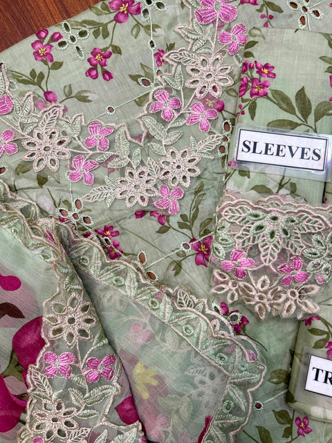Iznik IFE-11 Premium Chikankari Embroidered Lawn Suit with Chiffon Dupatta