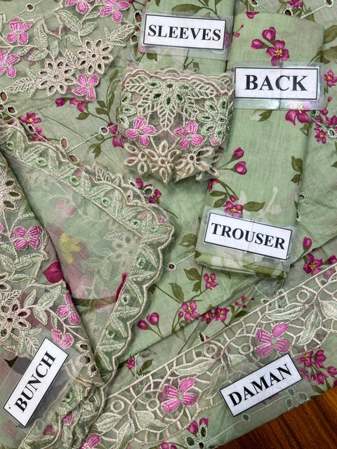Iznik IFE-11 Premium Chikankari Embroidered Lawn Suit with Chiffon Dupatta