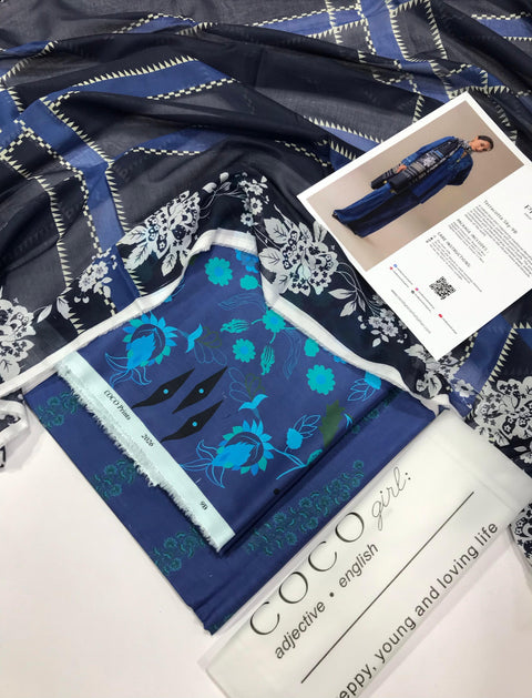 COCO BY ZARA SHAHJAHAN | LAWN | TERRACOTA SKY-9B
