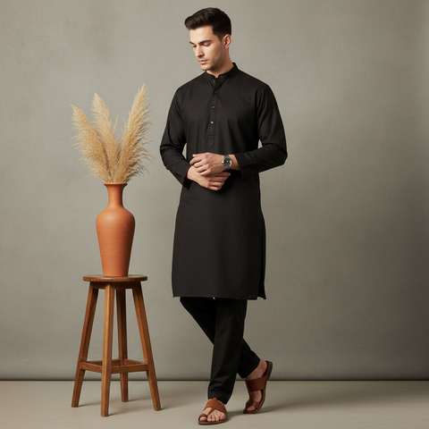 Al Fajr Premium Cotton - Black 100% Pure Cotton